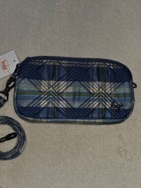 TEMPO PLAID BLUE Lug Coupe XL - NWT